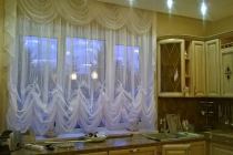 Французские шторы и ламбрекен на кухню
